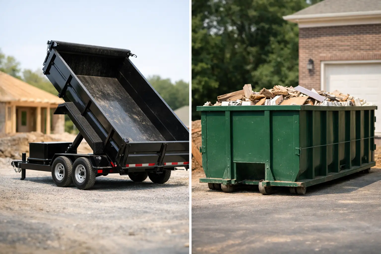 Dump Trailer vs Dumpster: Which Fits Best?