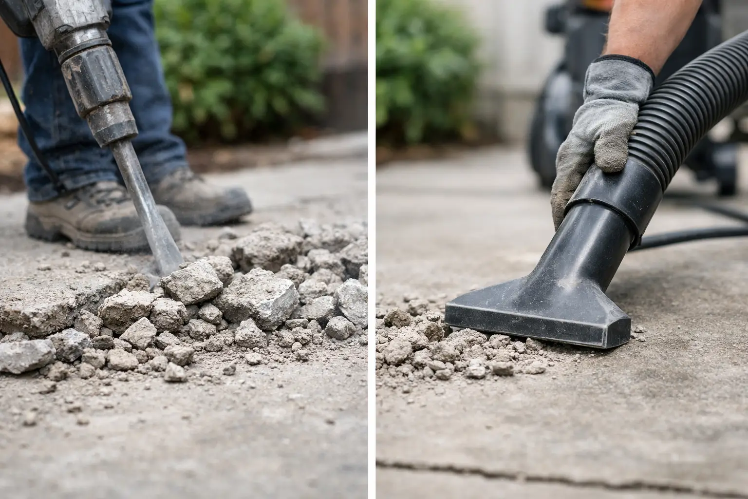 How to Remove Broken Concrete Without the Mess